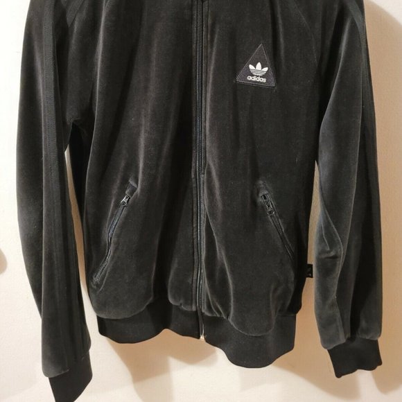 ADIDAS PHARRELLWILLIAMS HUMANRACESUPERSTAR VELOUR HUTRACK WOMEN'S JACKET XS/0-2 - Picture 13 of 16